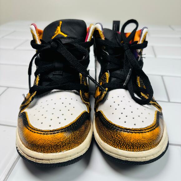 NIKE AIR JORDAN MID SE (TD) TODDLER ORANGE WEAR AWAY SIZE 10C DQ8420-071 - Picture 10 of 12